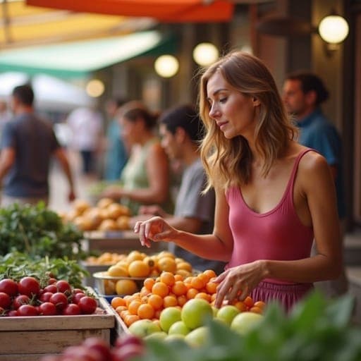 Outdoor Market Shopping