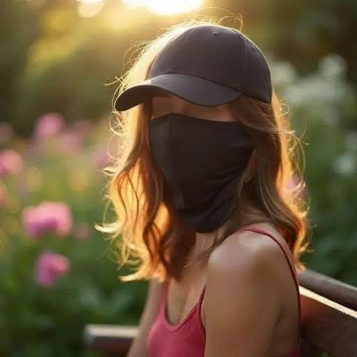 Anonymize Face With Hat and Mask
