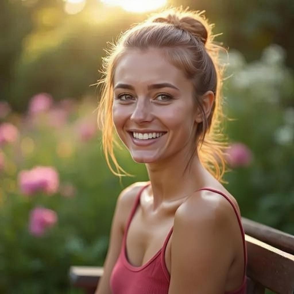 Change hairstyle to casual messy bun
