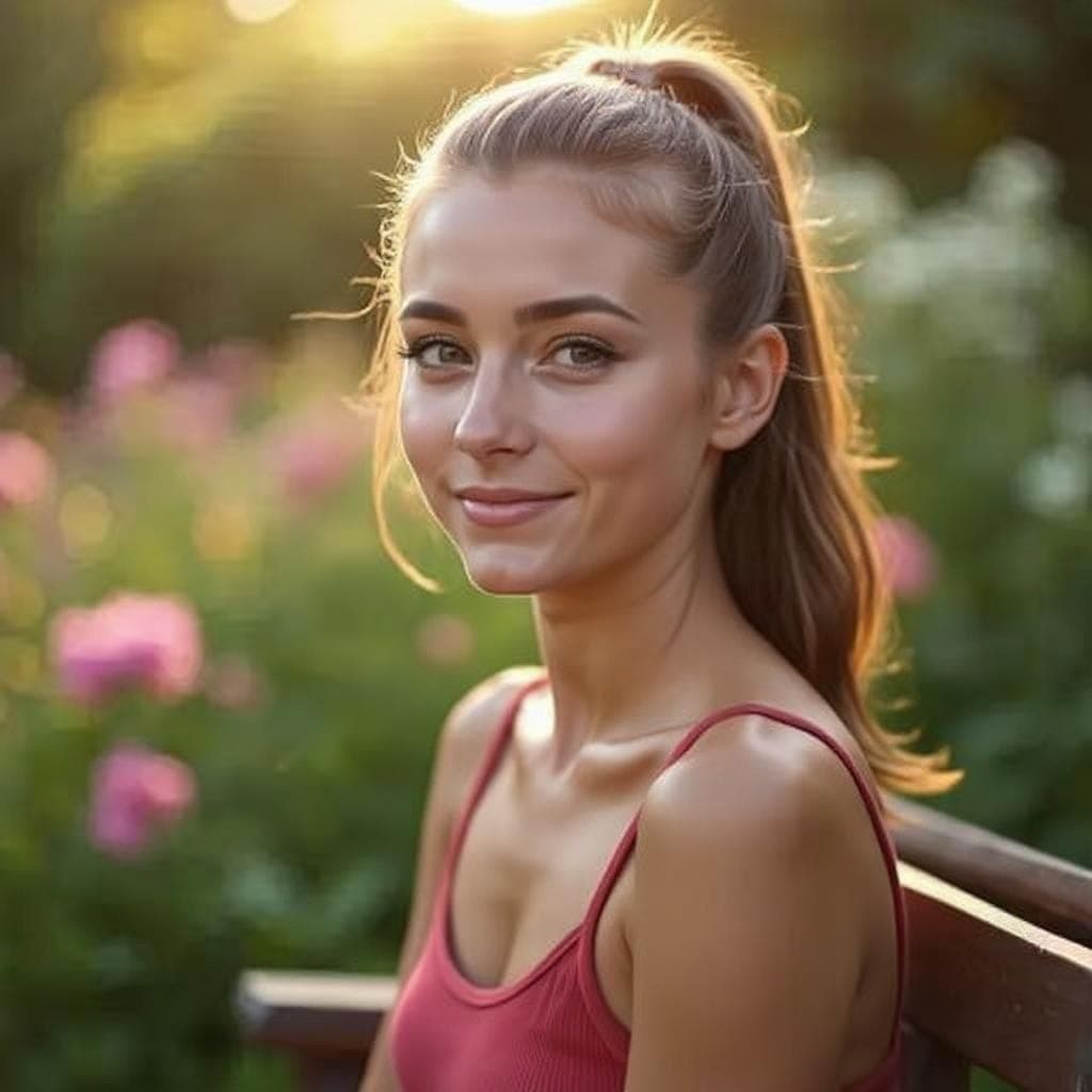Change hairstyle to high ponytail