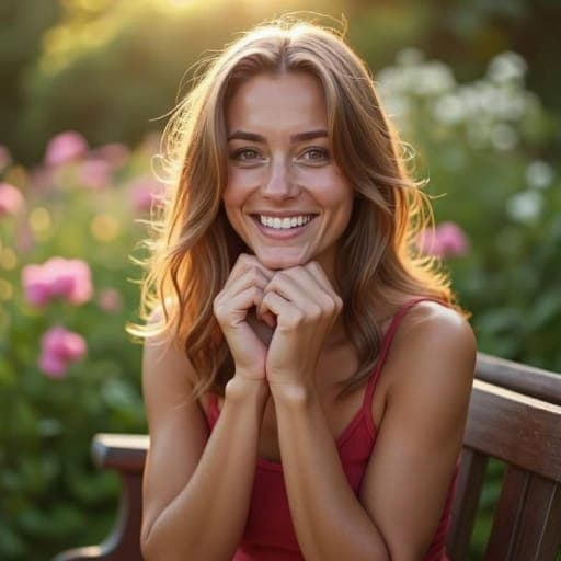 Cupped Hands Under Chin Pose