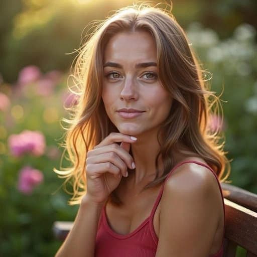 One Hand on Chin Pose