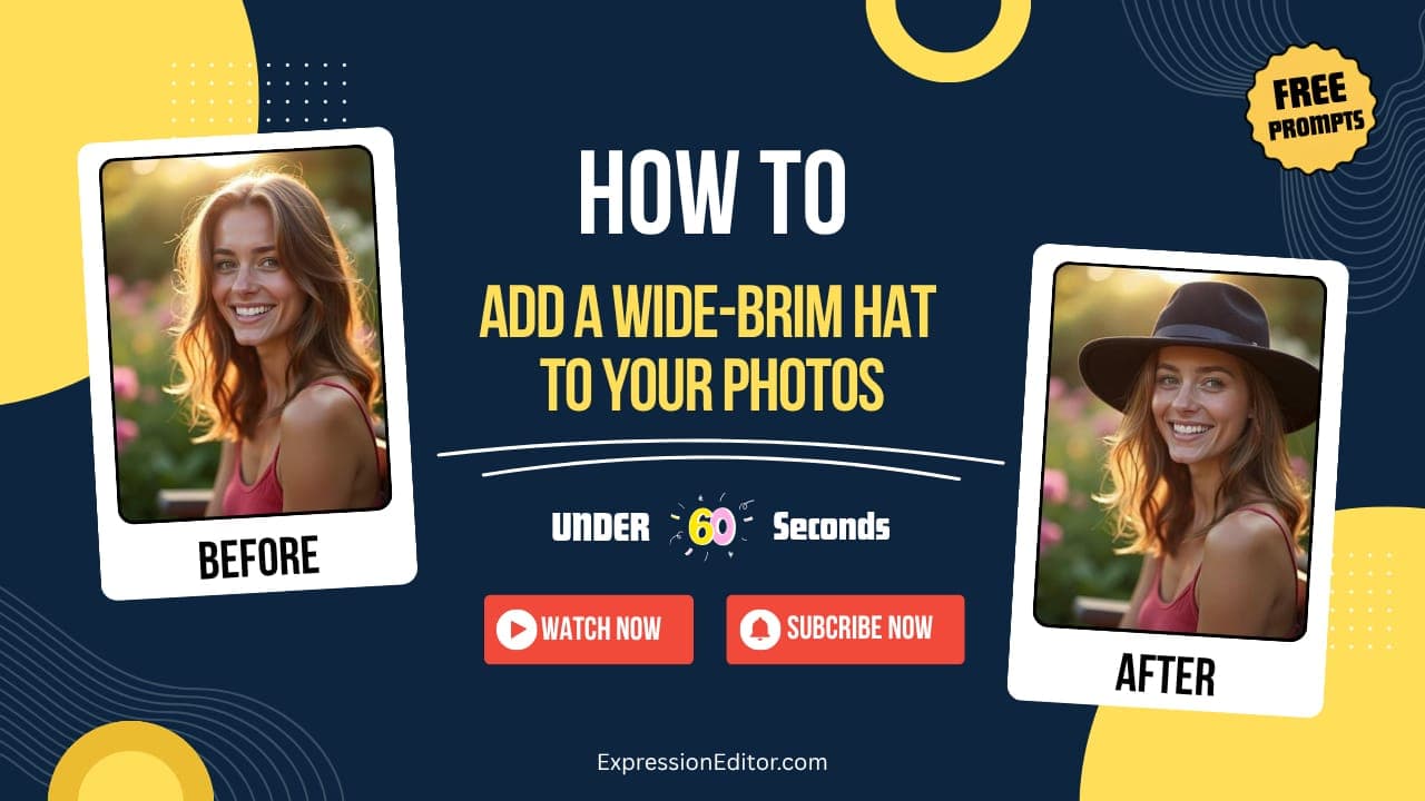 How to Add a Wide-Brim Hat to Your Photos With AI