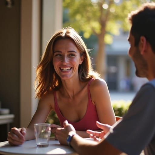 After Outdoor Cafe Laugh