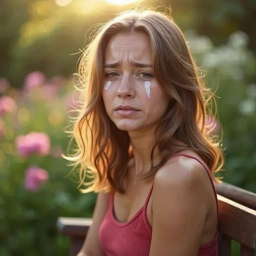 A crying face generated by AI