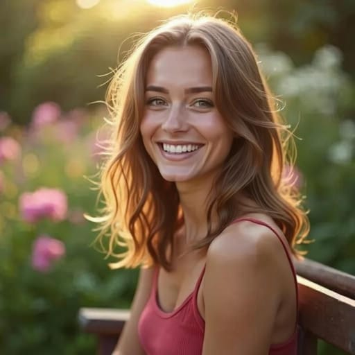 A happy face generated by AI