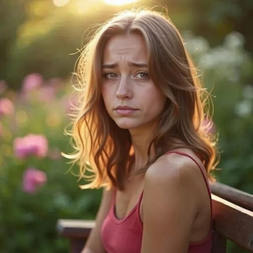 A sad face generated by AI