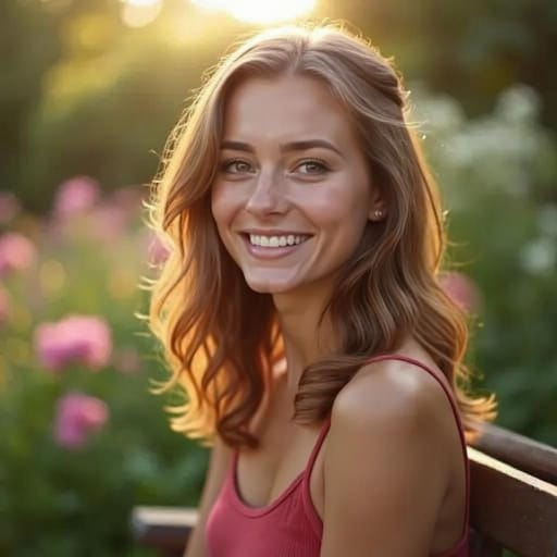 After Change hairstyle to soft, voluminous curls