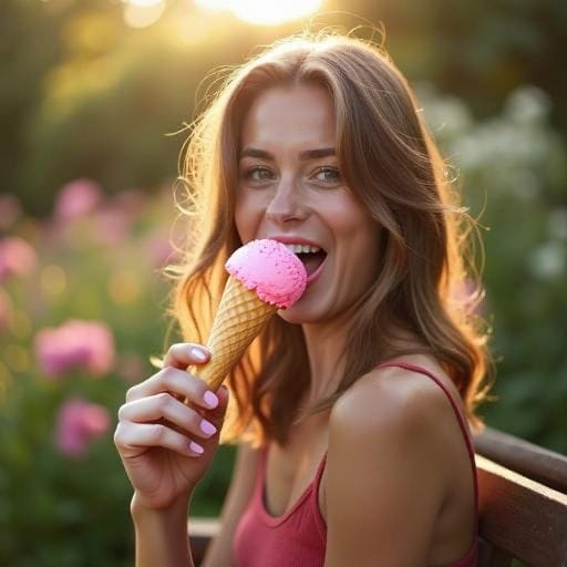 After Place On Ice Cream Cone