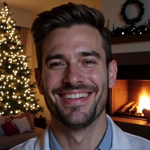 After Cozy Christmas Living Room